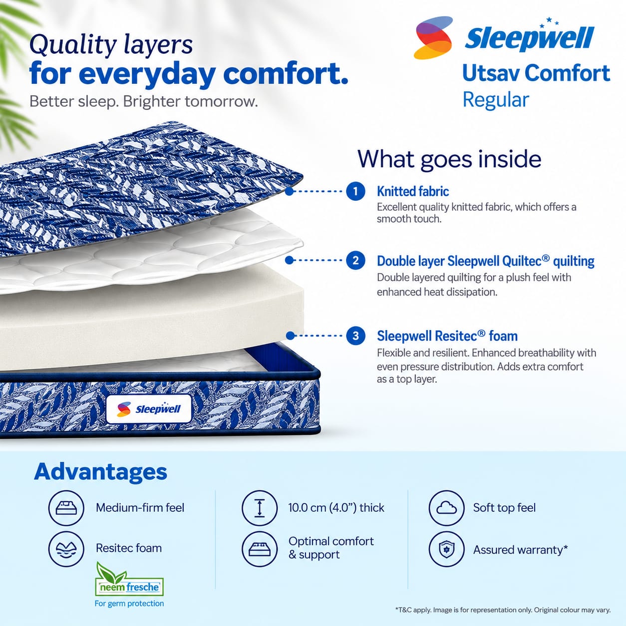 UTSAV COMFORT REGULAR 78"x72"+4"