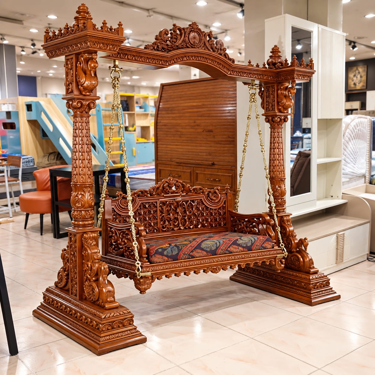 WOODEN CARVING JHULA